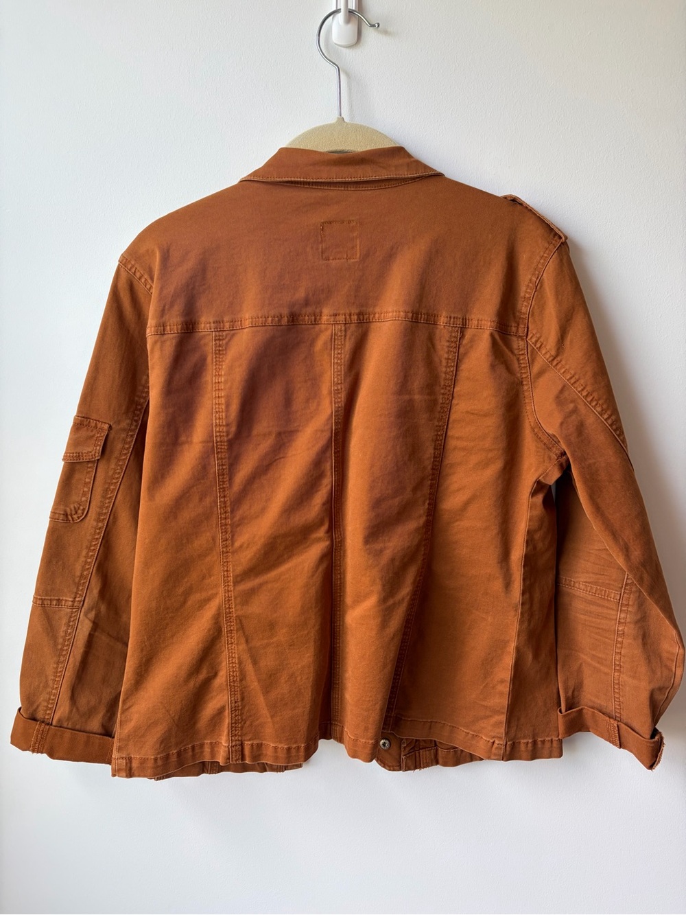 Kensie Rust Orange Utility Jacket - Picture 2 of 6